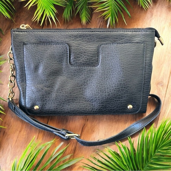 JUICY COUTURE Black Crossbody Bag w/ Gold-Tone Details - Picture 2 of 15